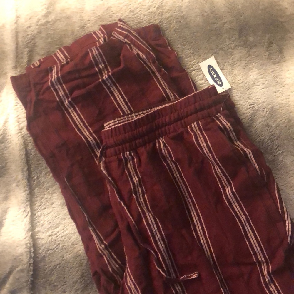 Wide leg linen pants